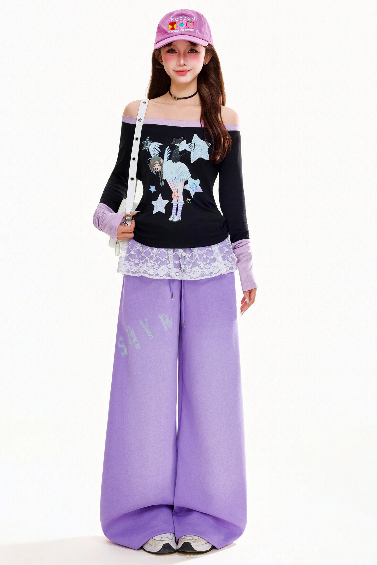 Osh Print Loose Sweatpants