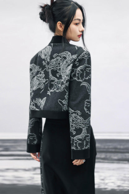 ドラゴンジャカードデニムジャケット