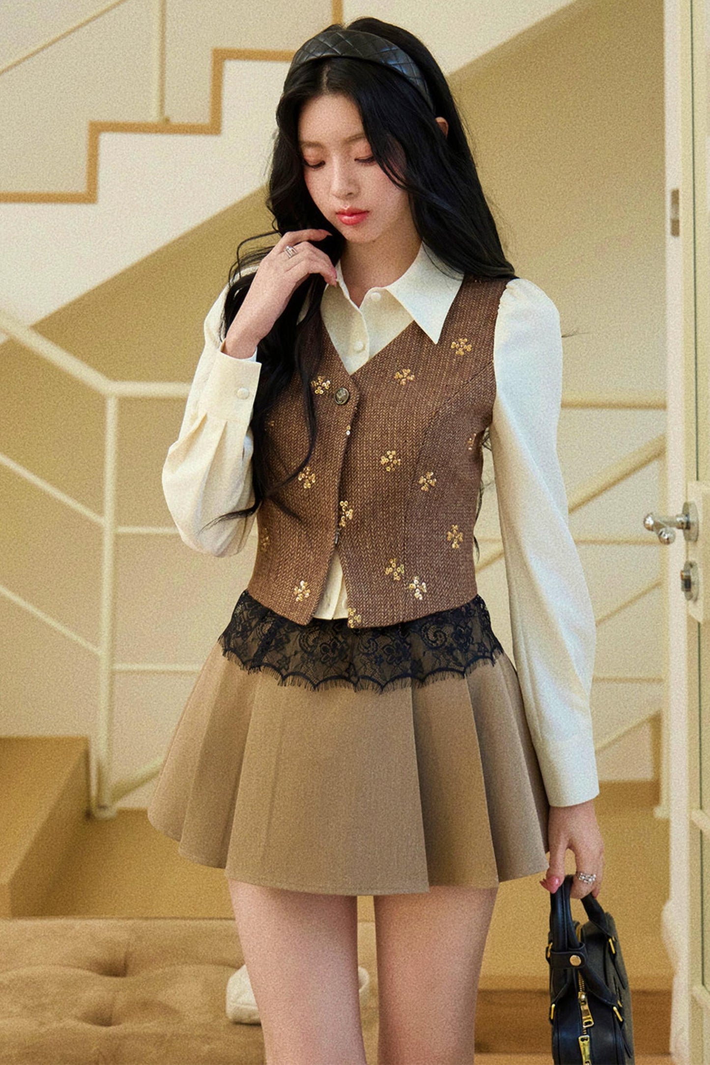 레트로 프렌치 탑스 + 스커트