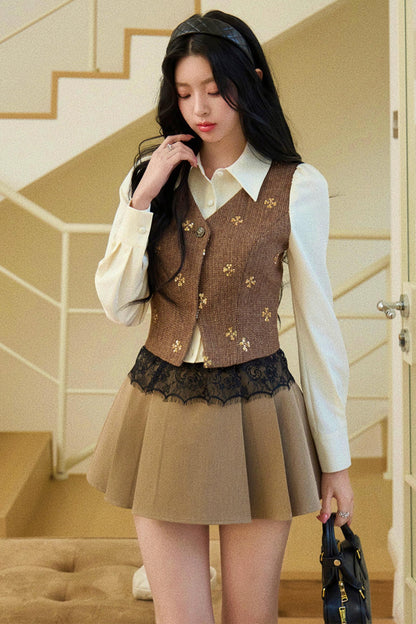 레트로 프렌치 탑스 + 스커트