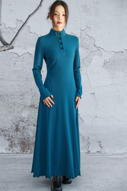 Blue Vintage Knit Dress