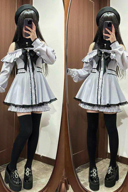 Mass-Produced Style Starlight Ruffle Dress
