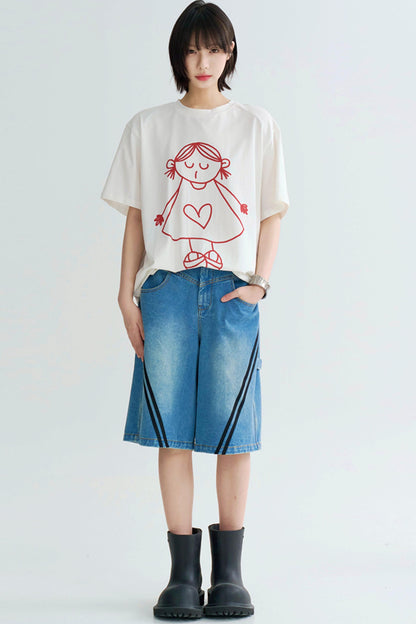 Cute Print Couple Tee Shirts