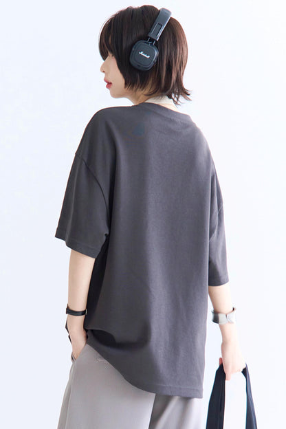 Embroidered Papi Crew Neck T-Shirt