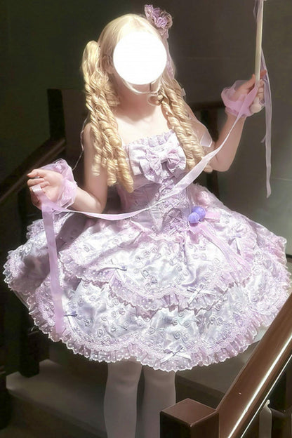 [Précommande] Robe Lolita Poupée Onirique aux Couleurs Bonbon + Accessoires Cheveux