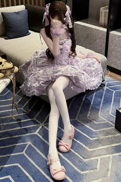 [Précommande] Robe Lolita Poupée Onirique aux Couleurs Bonbon + Accessoires Cheveux