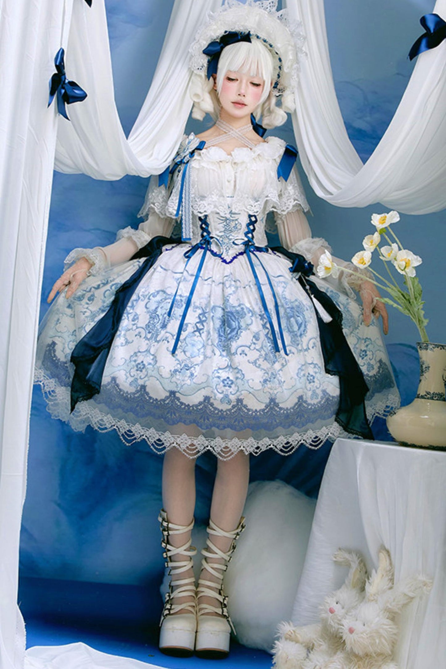 Decadent Gothic Lace Princess-Sleeve Top