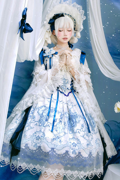Blue and White Porcelain Lolita Dress