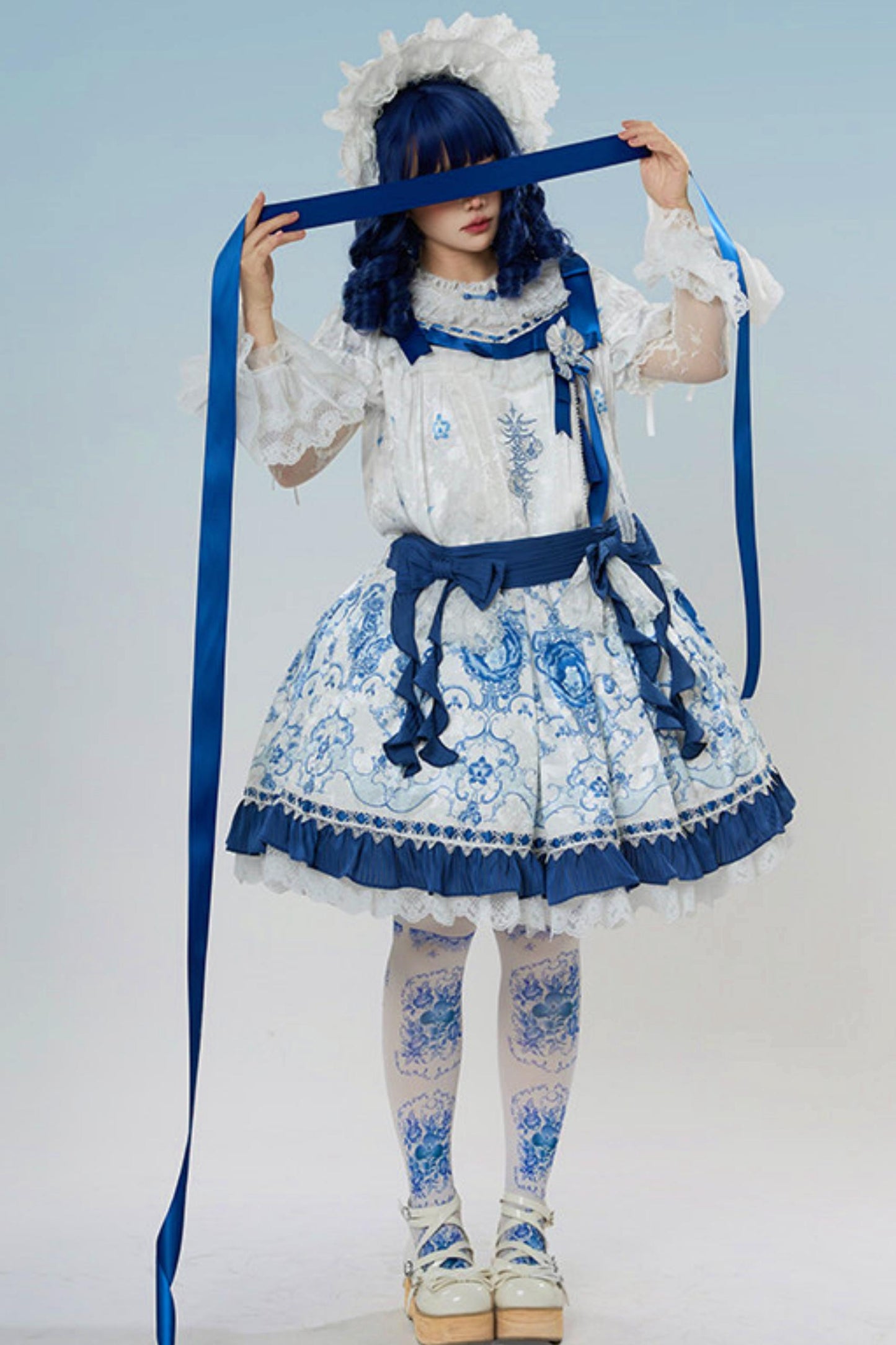 Blue and White Porcelain Lolita Dress