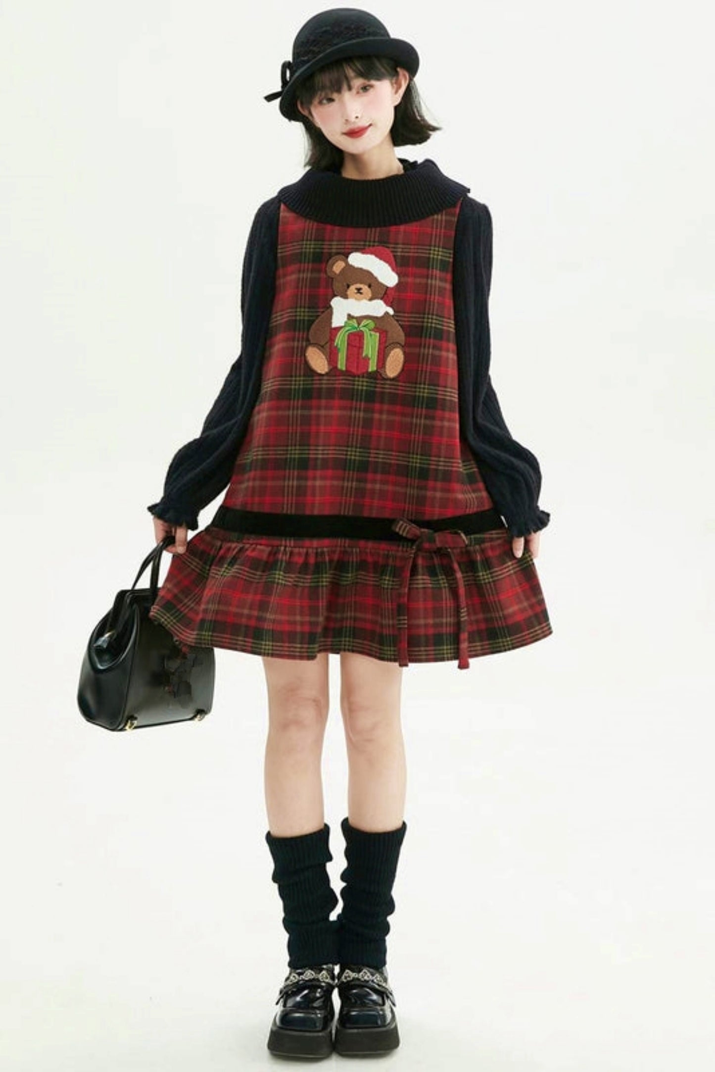 ヴィンテージレッドチェックドレス