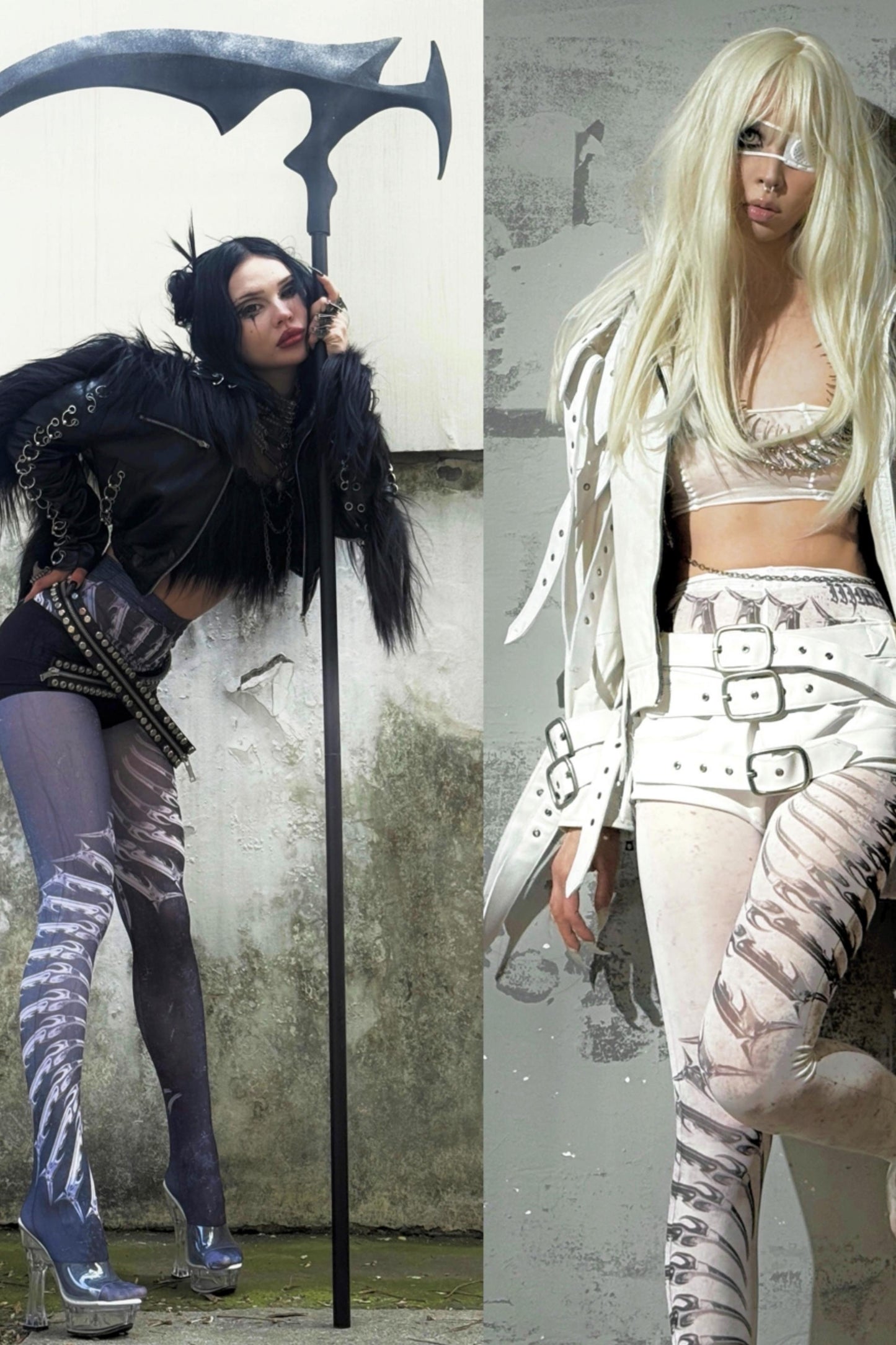 Alien Claw Graphic Gothic Tights
