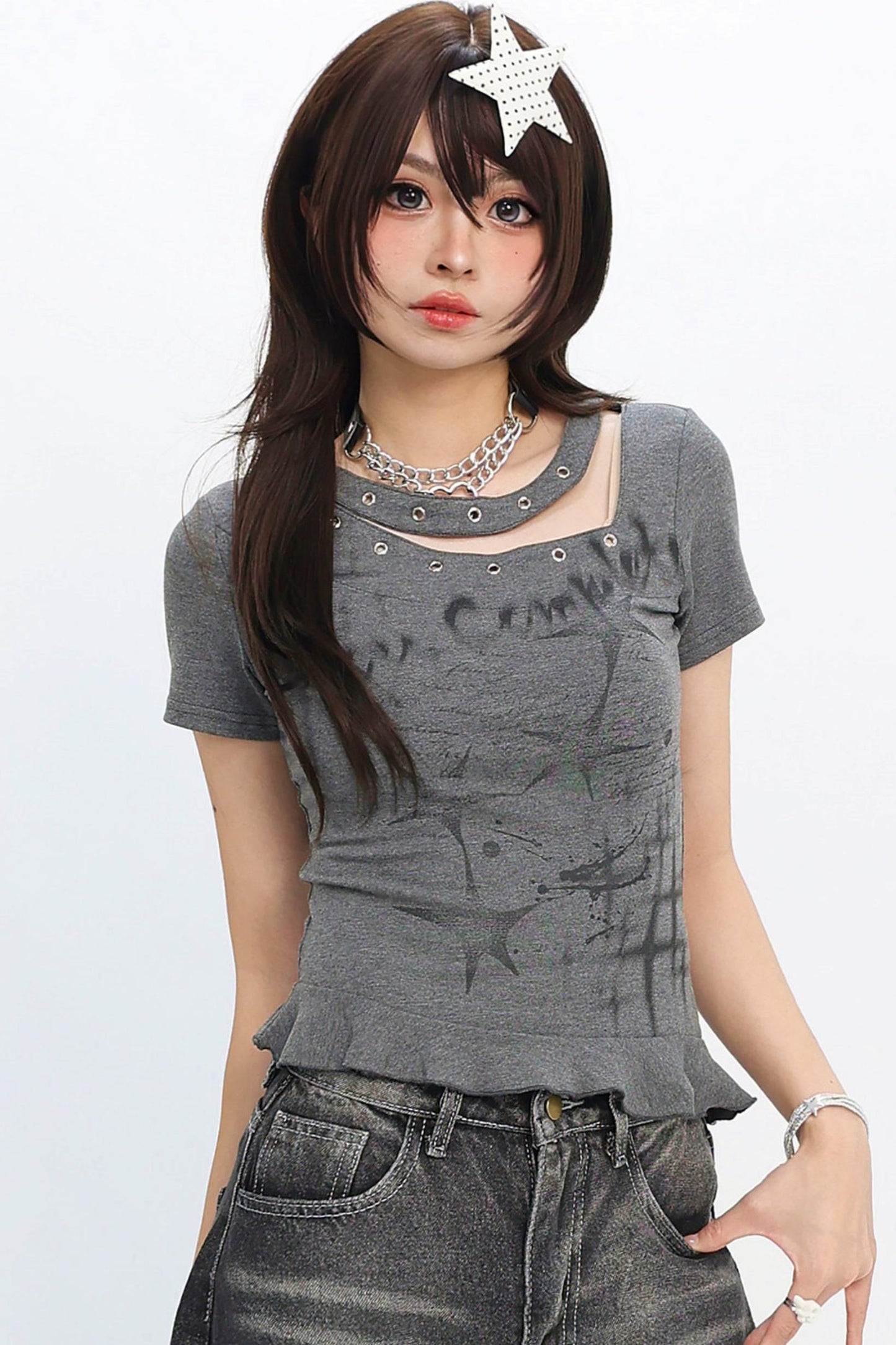 Y2K Sparkle Logo T-Shirt