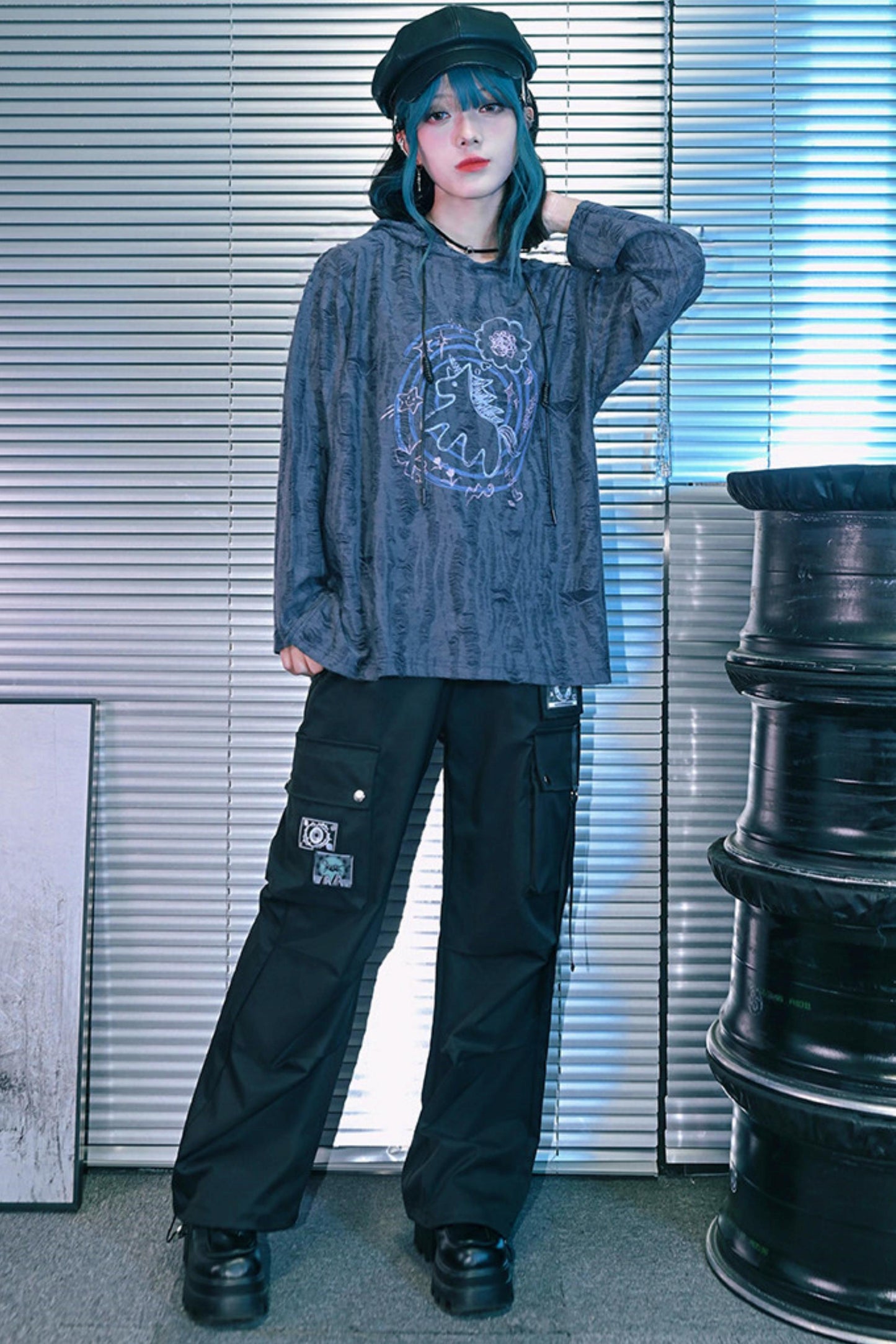 포니 스타 하트 티드 탑