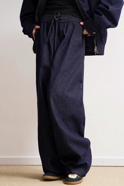 フーデッドカジュアルデニムセットアップ