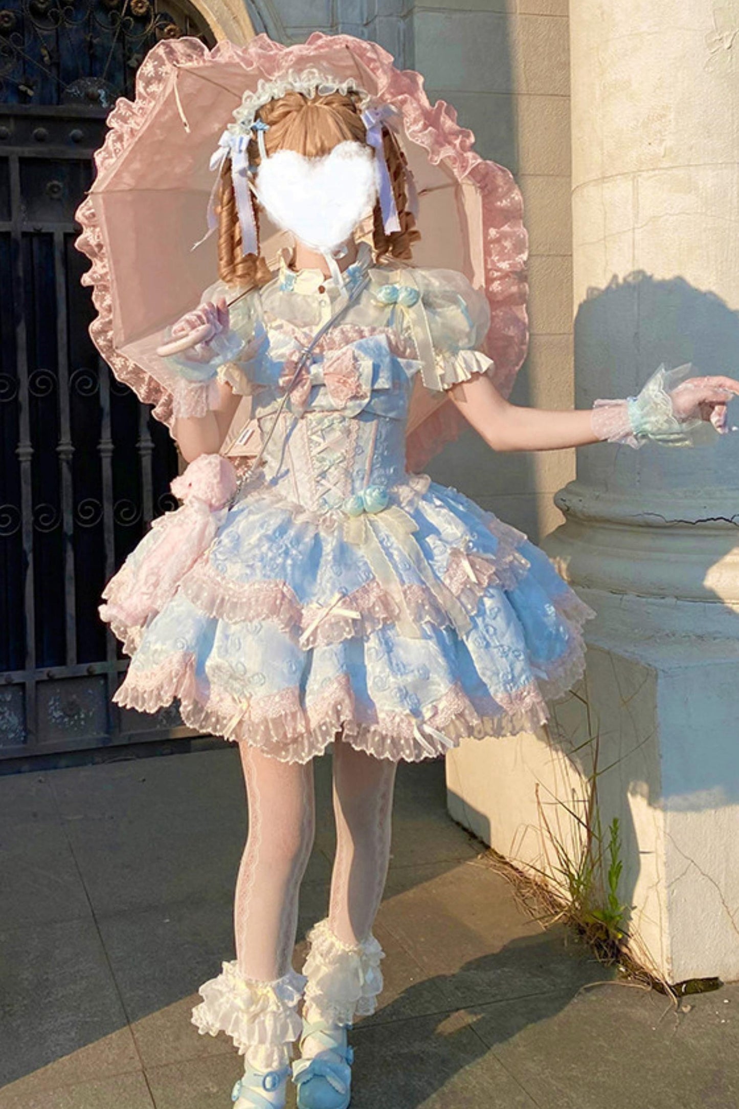 [Précommande] Robe Lolita Poupée Onirique aux Couleurs Bonbon + Accessoires Cheveux