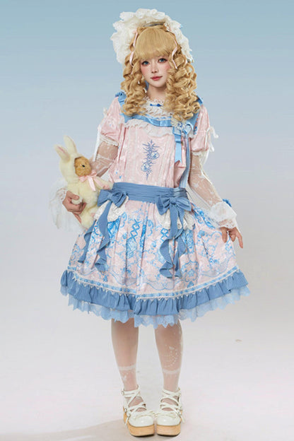 Blue and White Porcelain Lolita Dress