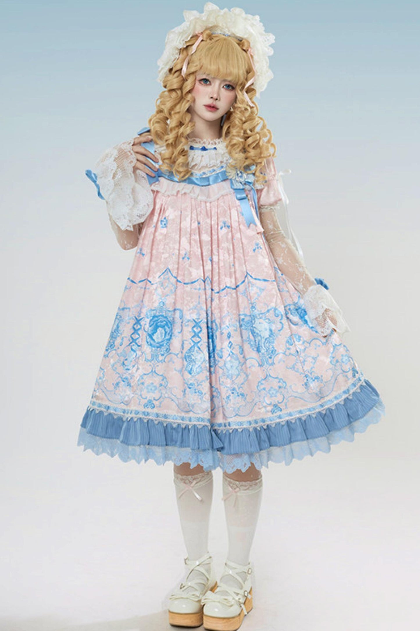 Blue and White Porcelain Lolita Dress