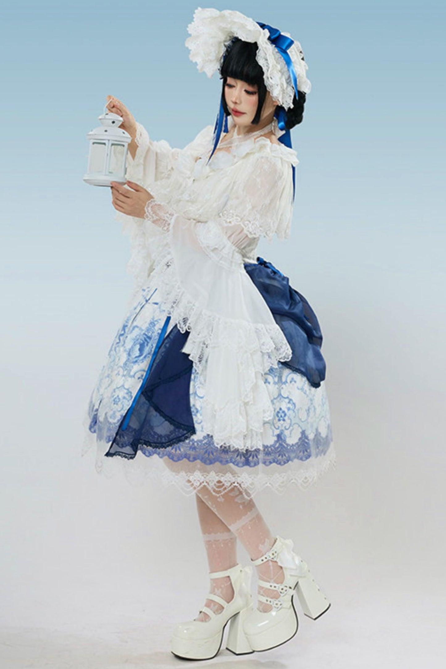 Blue and White Porcelain Lolita Dress