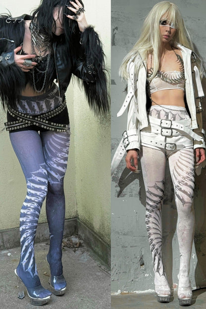 Alien Claw Graphic Gothic Tights