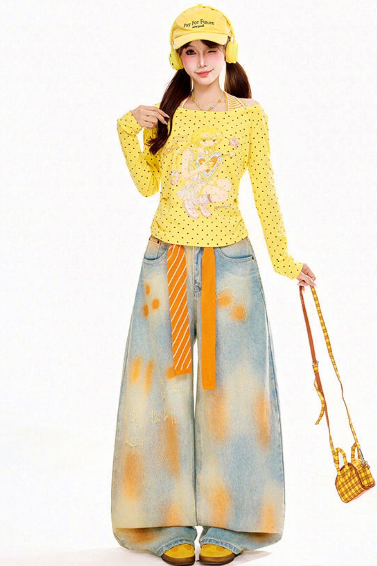 Anime Polka Dot Halter Top