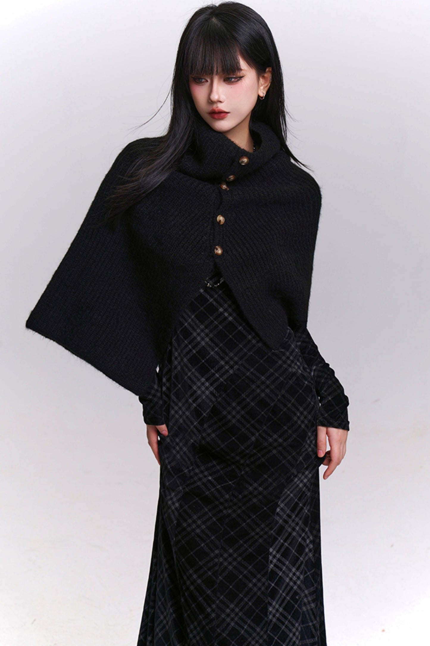 ダークファンタジーフローイングニットショール