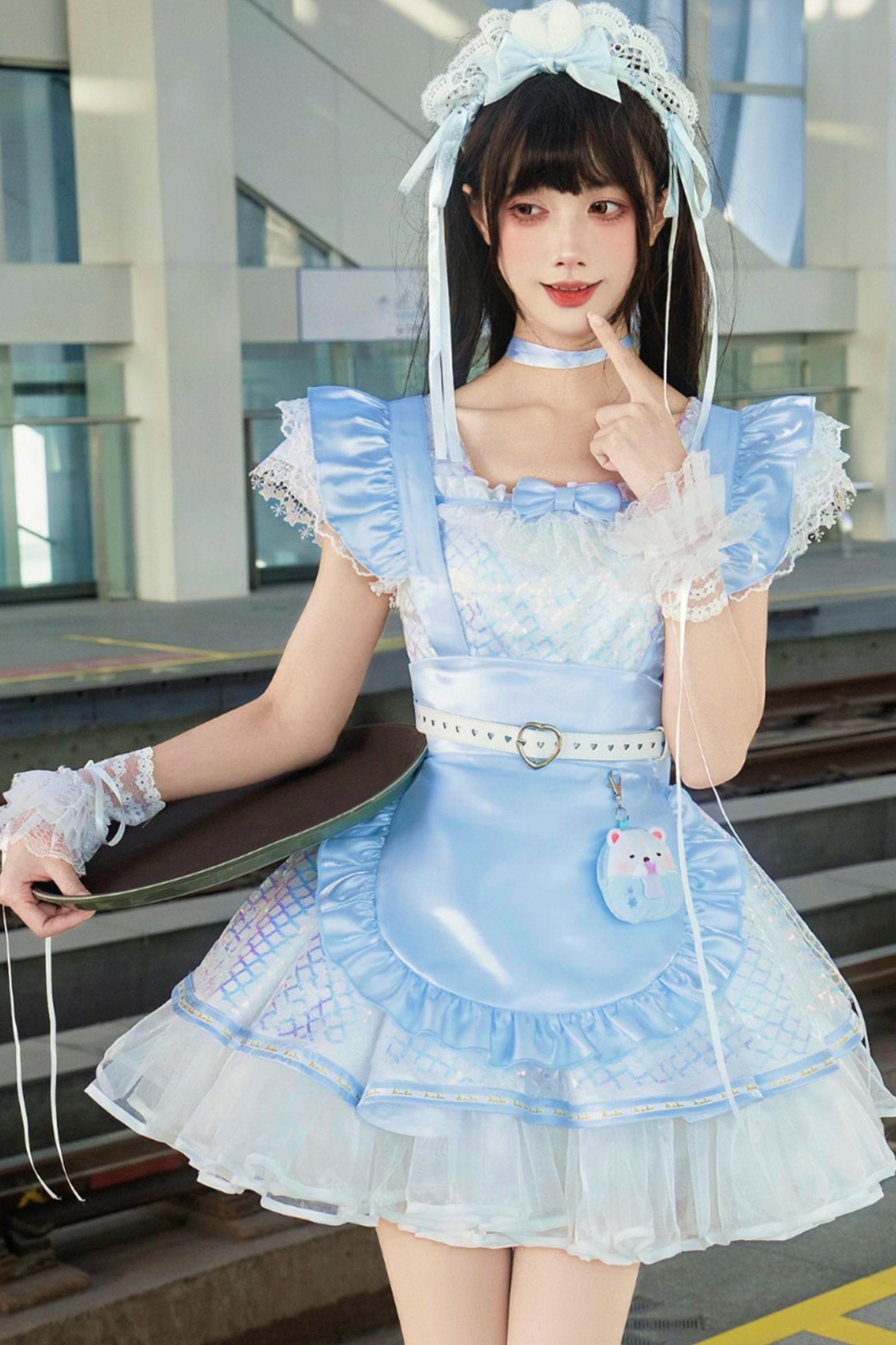 スイートマーメイドアイドルドレス+エプロン+アクセサリー – Belchic