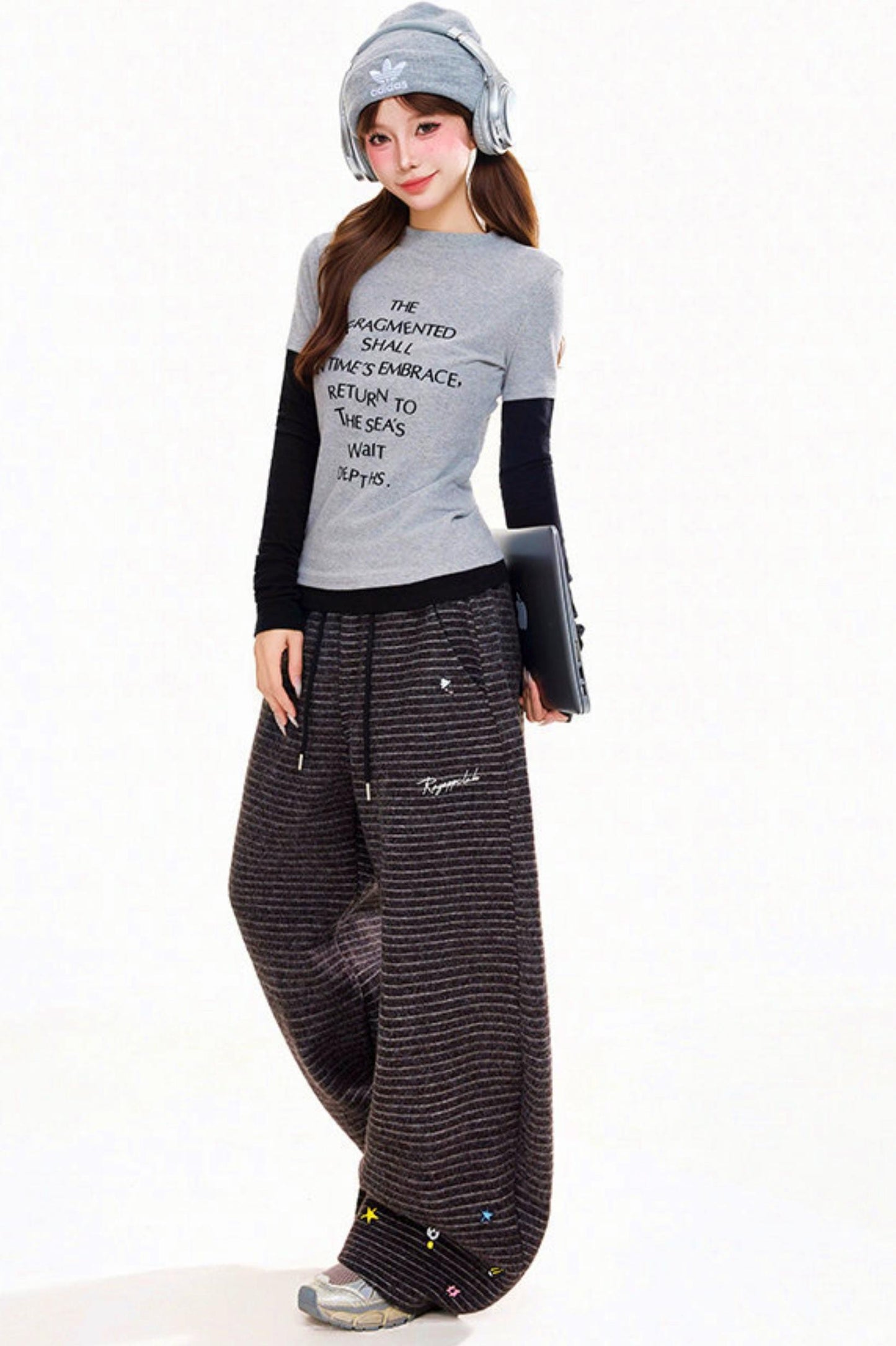 Retro Letter Slim Fit Top