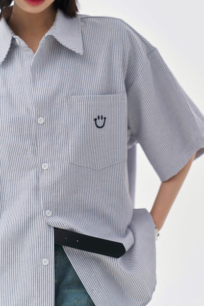 Mode Loose Striped Shirt