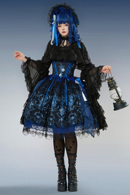 Blue and White Porcelain Lolita Dress