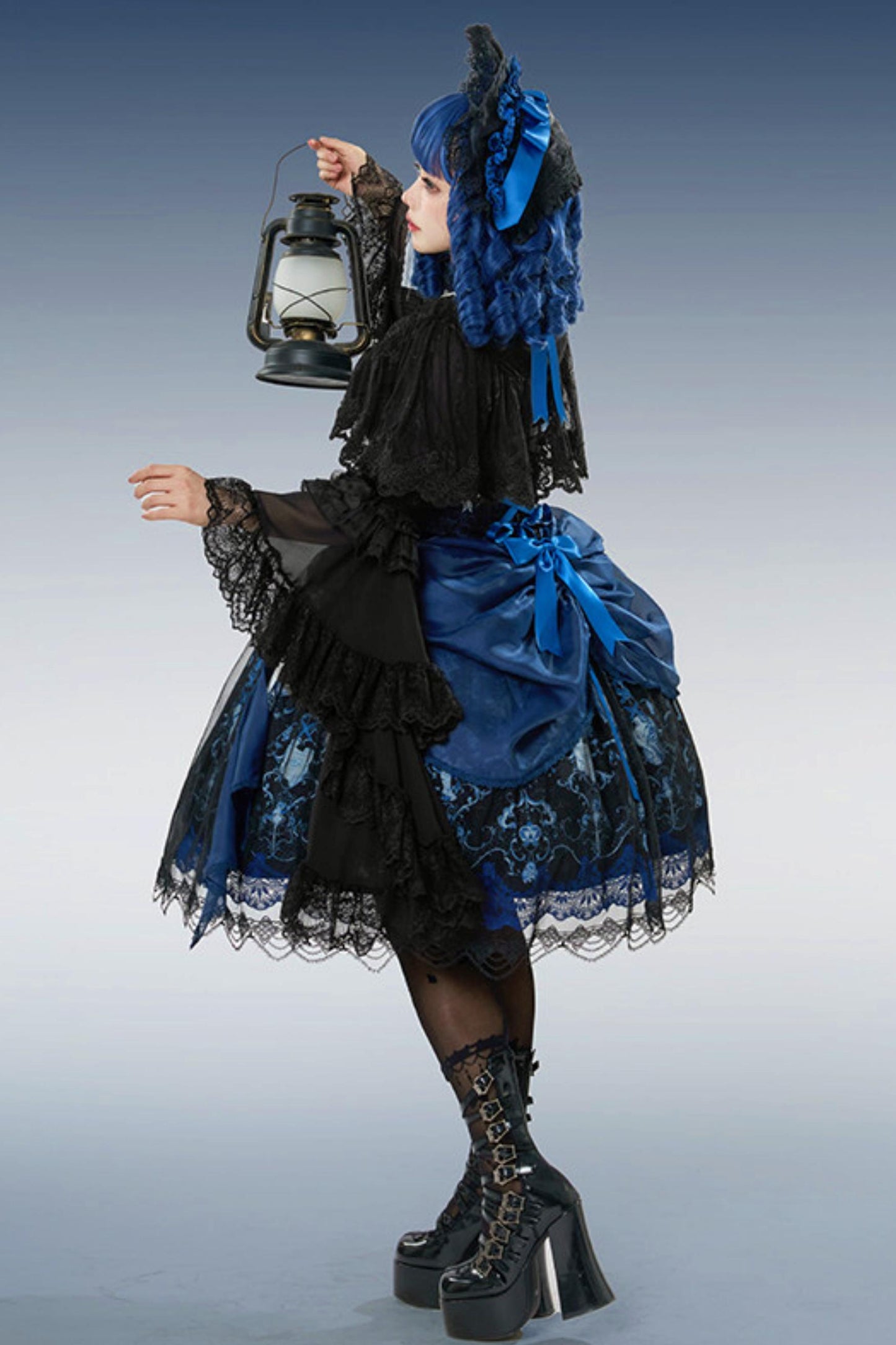 Blue and White Porcelain Lolita Dress