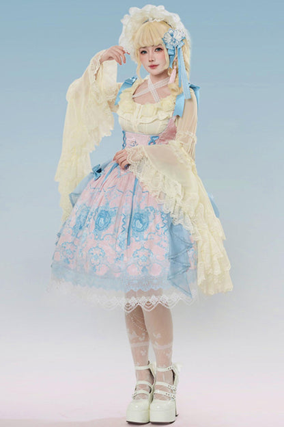 Blue and White Porcelain Lolita Dress