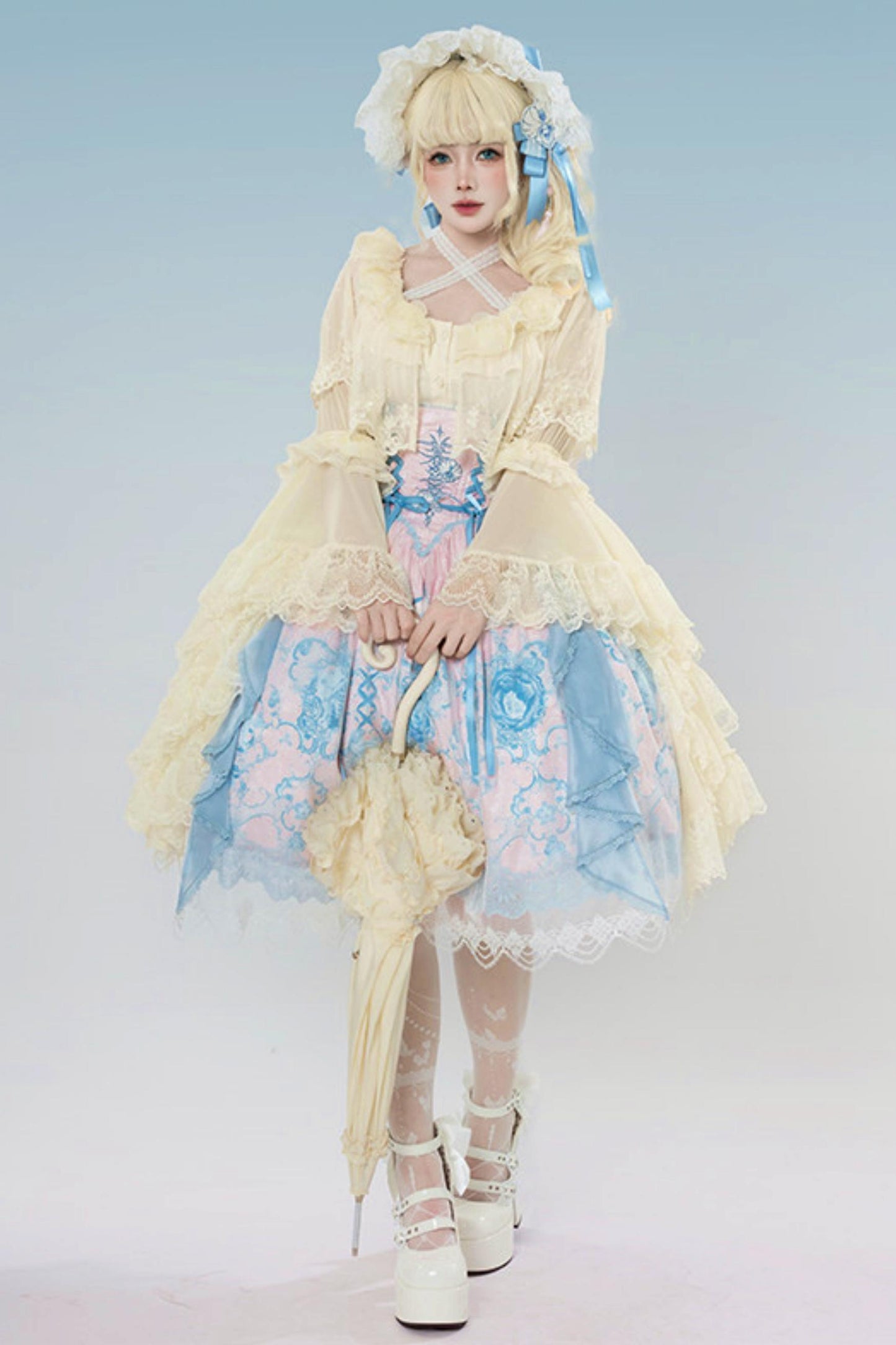 Blue and White Porcelain Lolita Dress