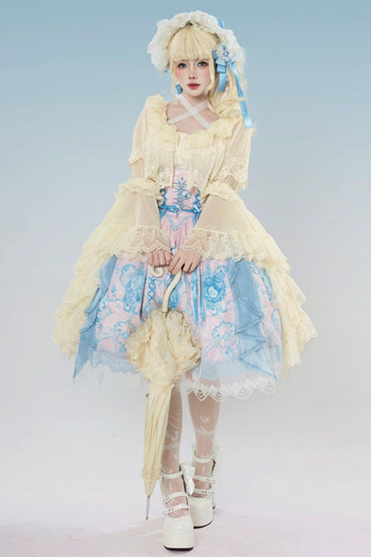 Blue and White Porcelain Lolita Dress