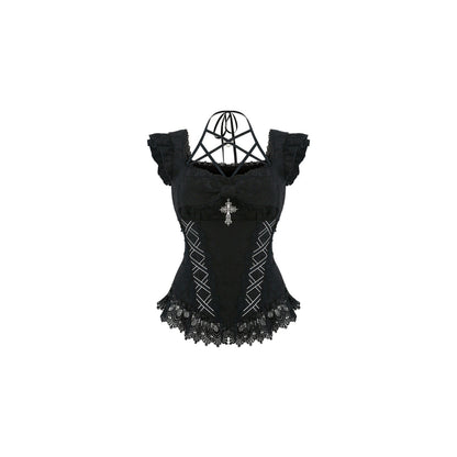 Cross Corset Gothic Set