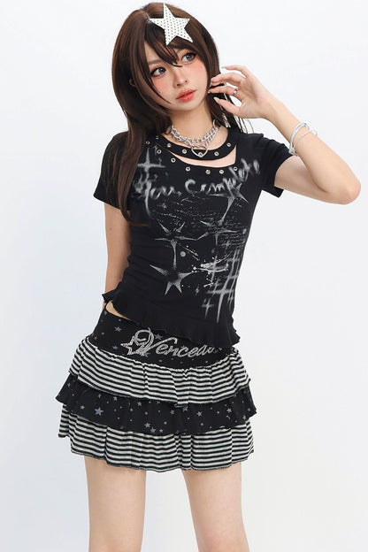 Y2K Sparkle Logo T-Shirt