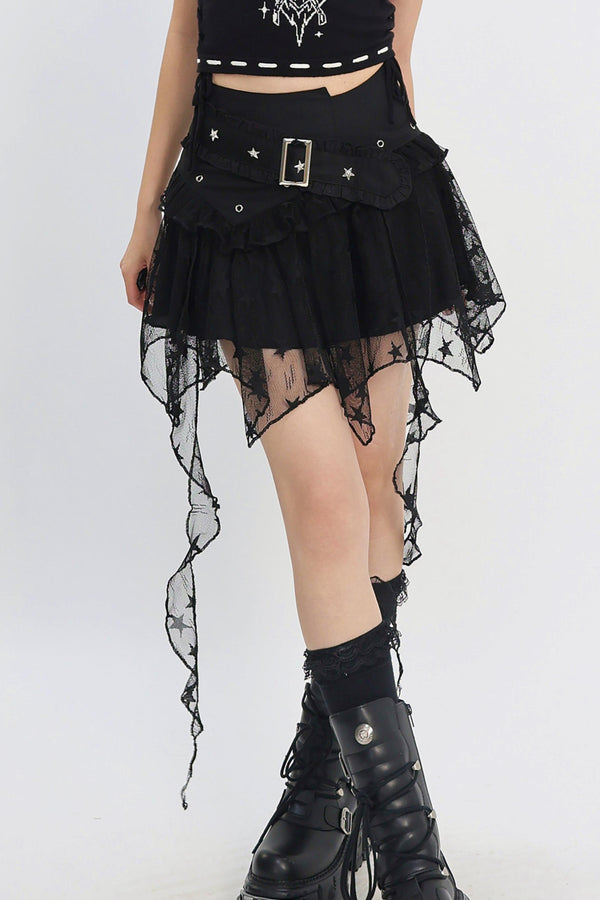 Star Veil Asymmetric Skirt