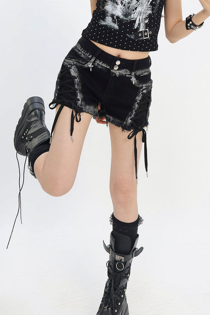 Decadent Cross Charm Denim Pants