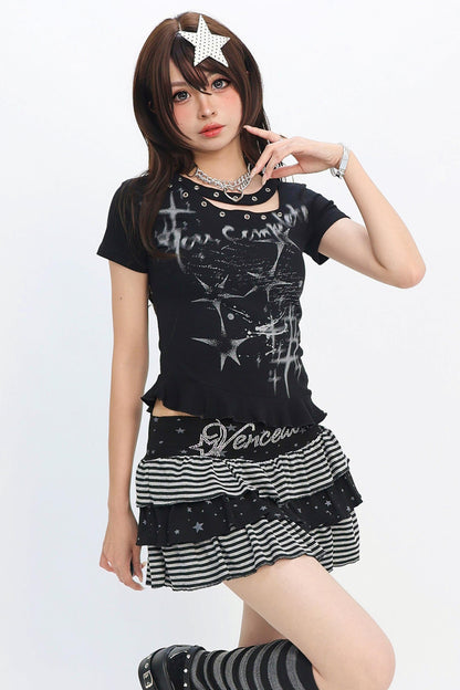 Y2K Sparkle Logo T-Shirt