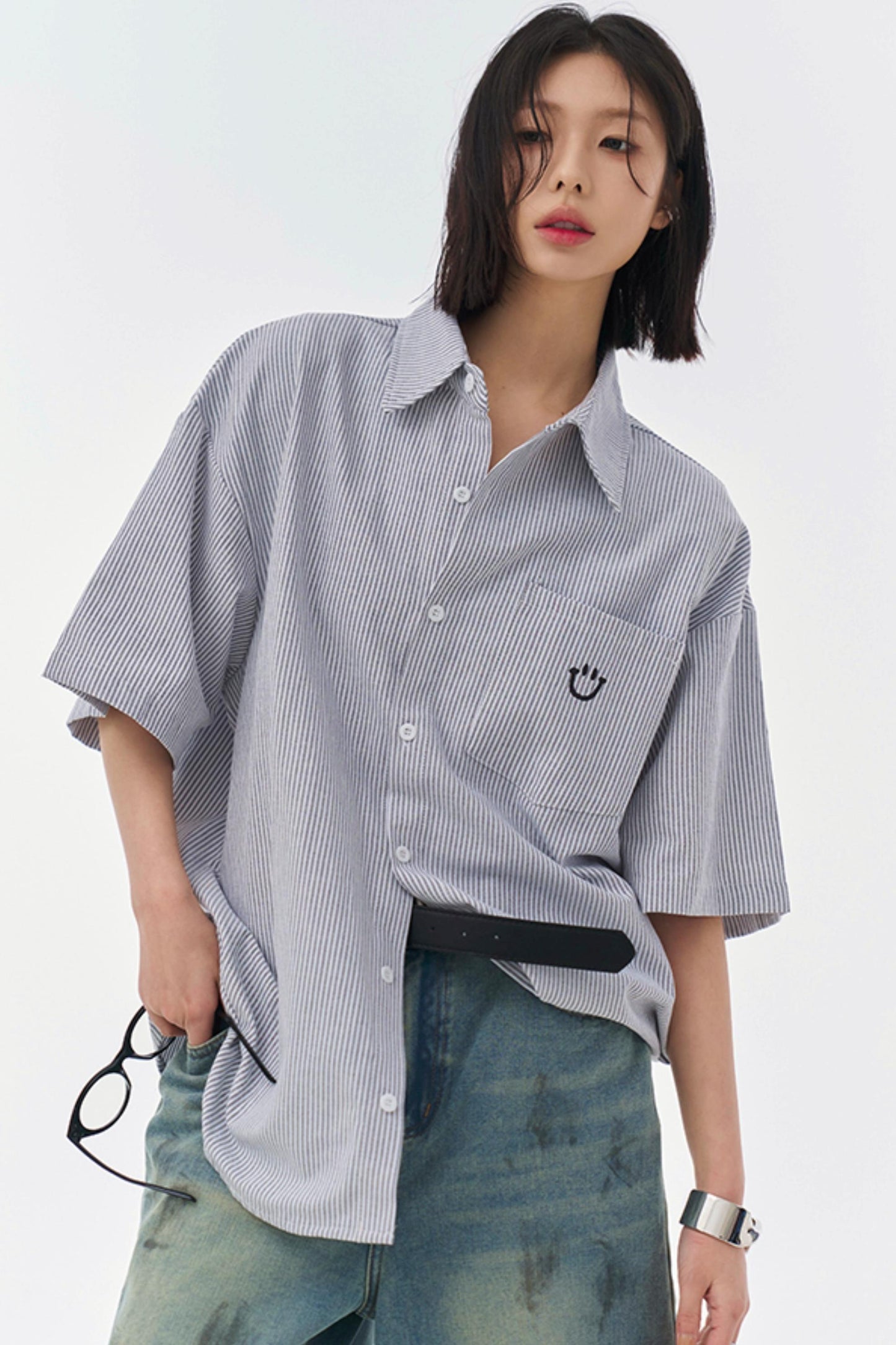 Mode Loose Striped Shirt