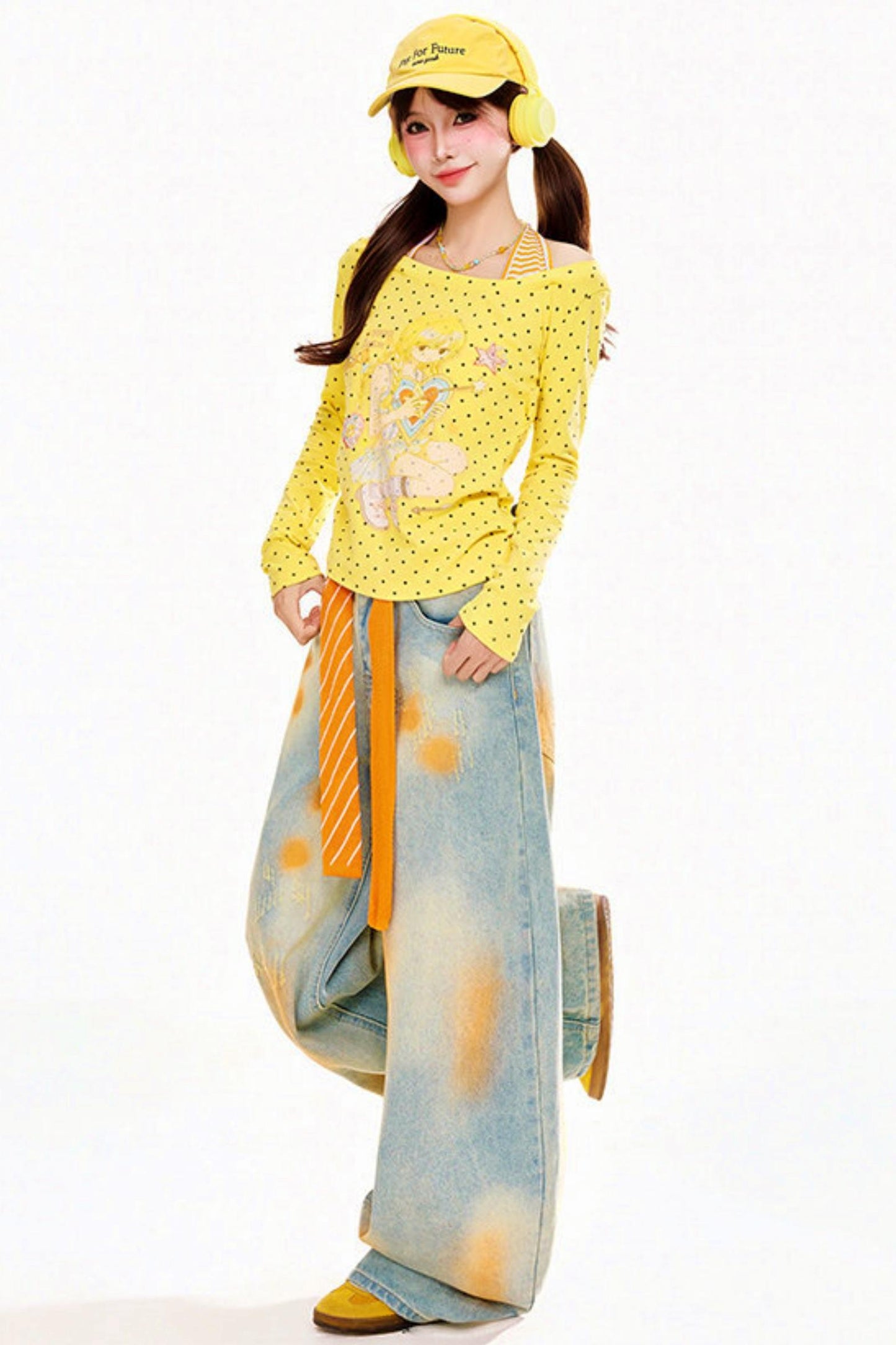 Anime Polka Dot Halter Top