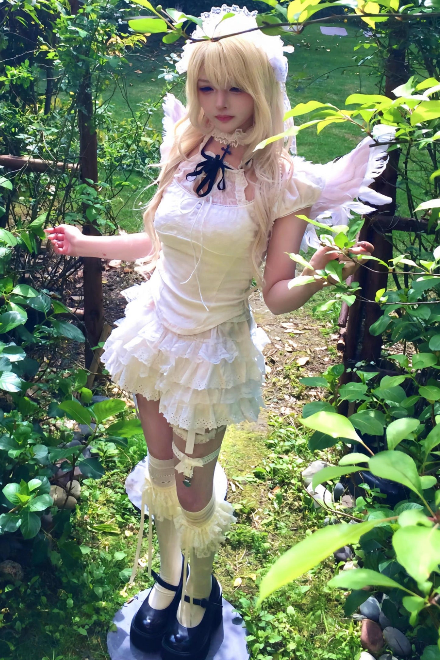 Lace Patchwork Top + Tiered Skirt