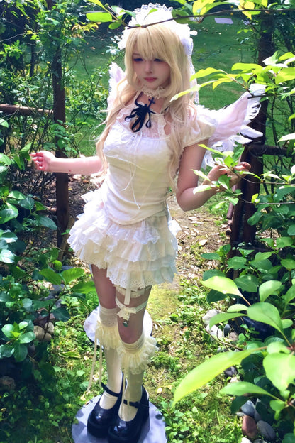 Lace Patchwork Top + Tiered Skirt