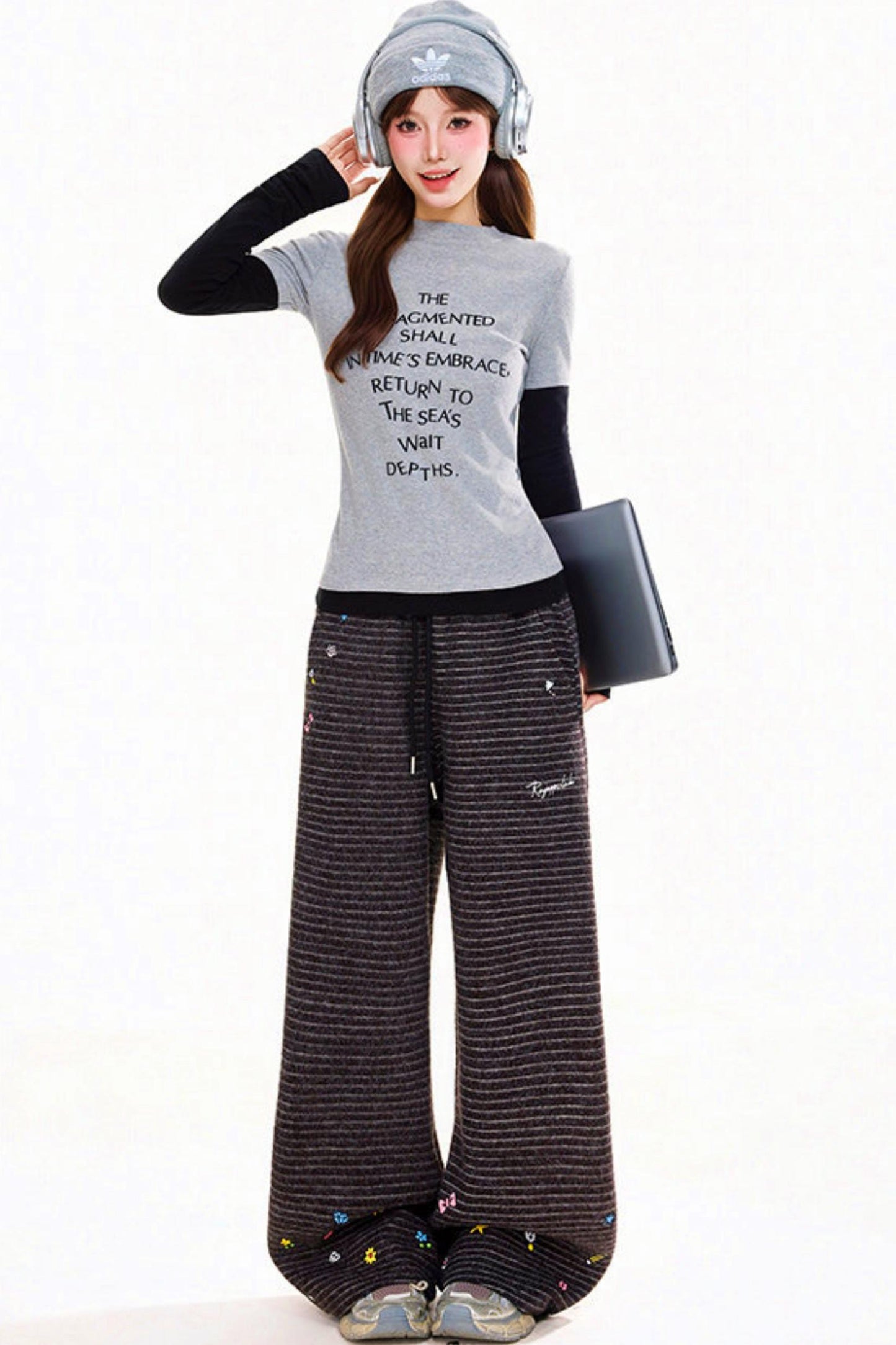 Retro Letter Slim Fit Top