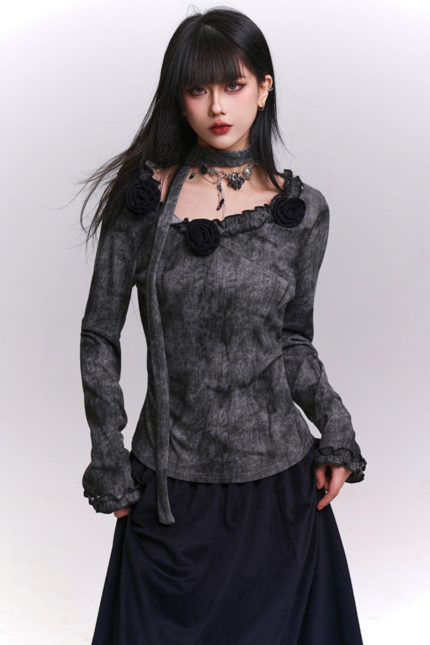 エレガントツーピーススカートセットアップ