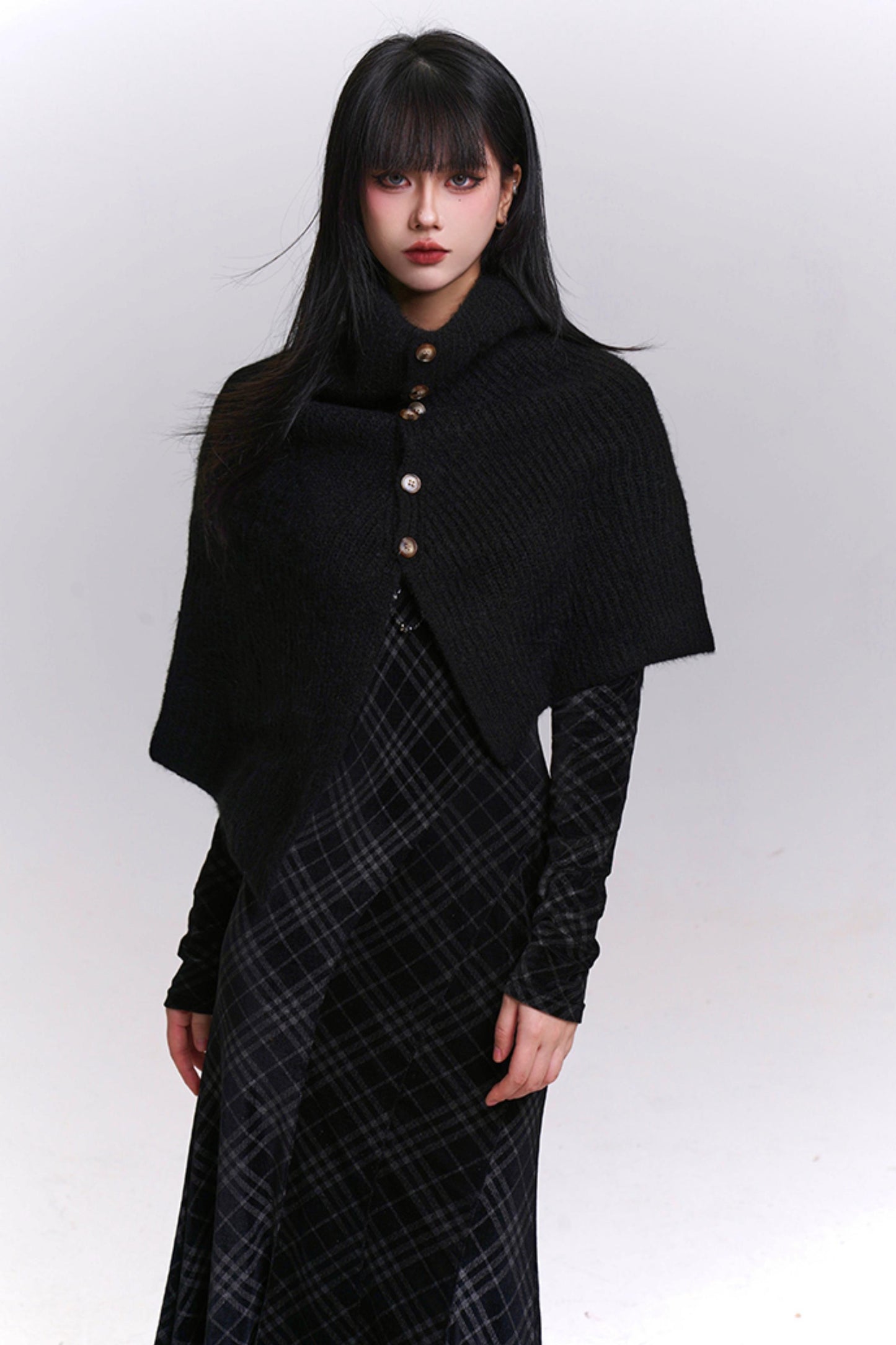 ダークファンタジーフローイングニットショール