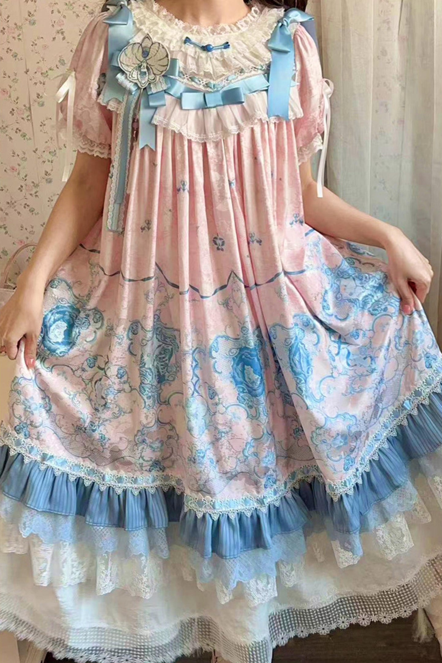 Blue and White Porcelain Lolita Dress