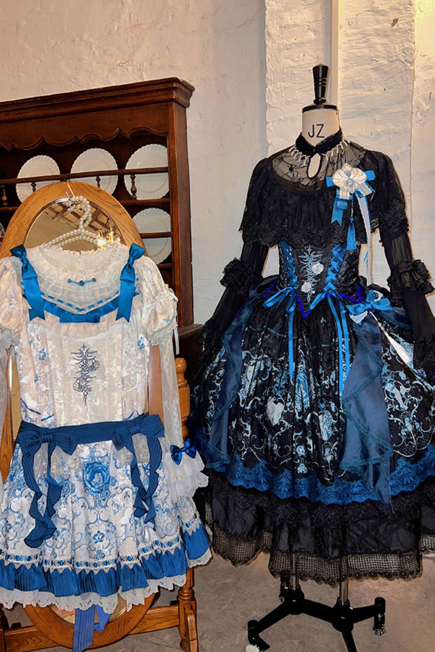 Blue and White Porcelain Lolita Dress
