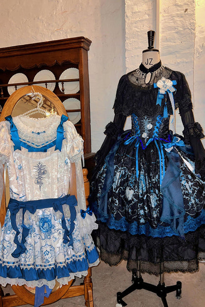 Blue and White Porcelain Lolita Dress