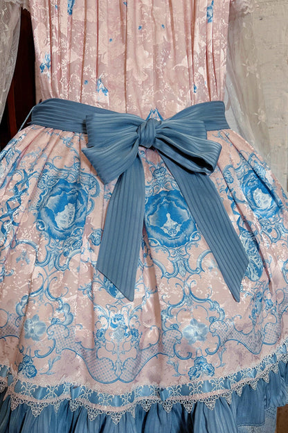 Blue and White Porcelain Lolita Dress