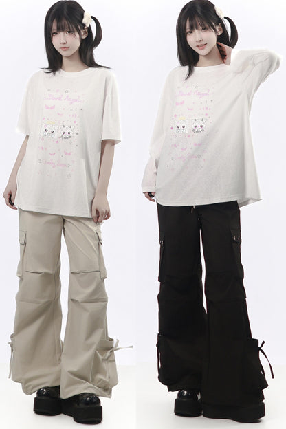 エンジェルデビルイラストTシャツ